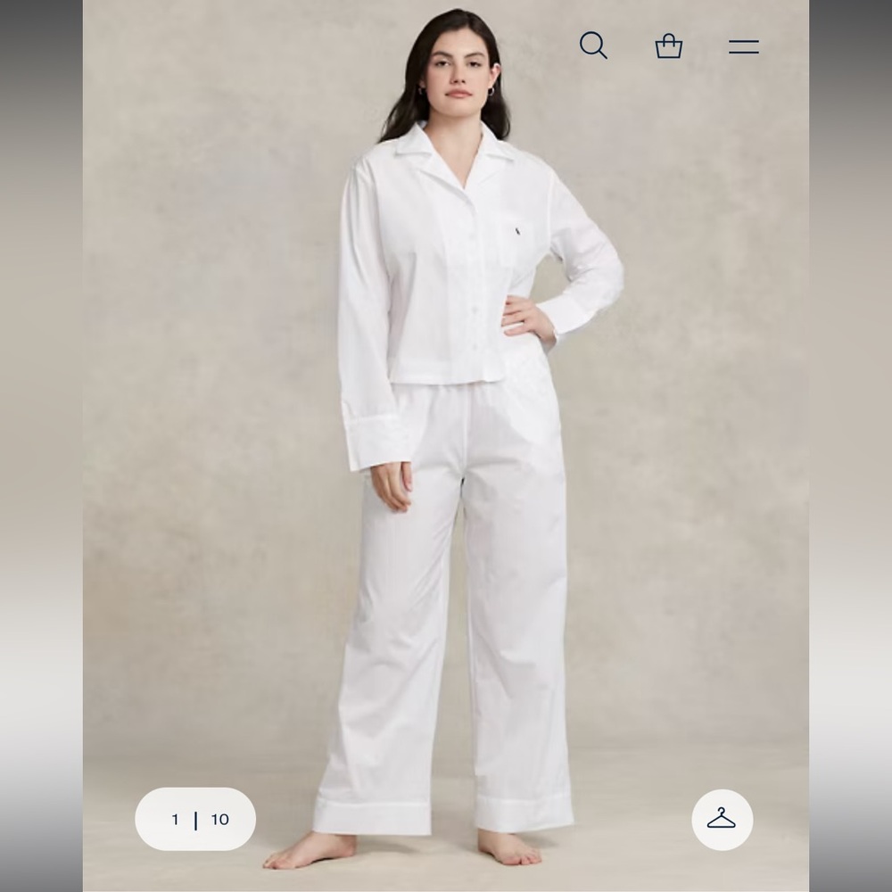 Long-Sleeve Poplin Pajama Set Polo Ralph Lauren